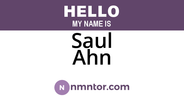 Saul Ahn