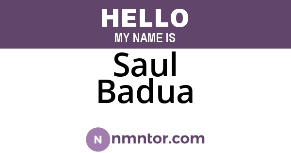 Saul Badua