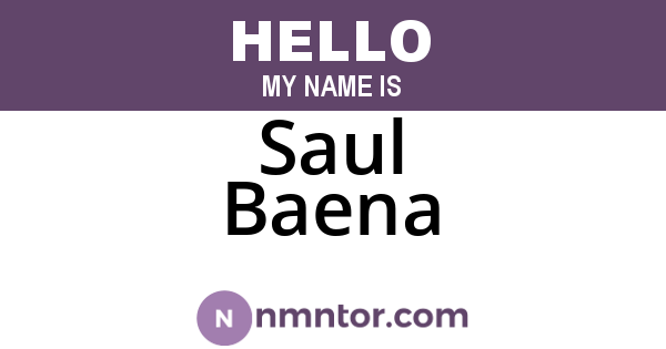 Saul Baena