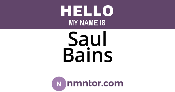 Saul Bains