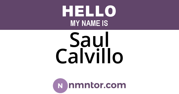 Saul Calvillo