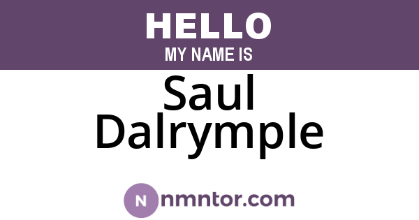 Saul Dalrymple
