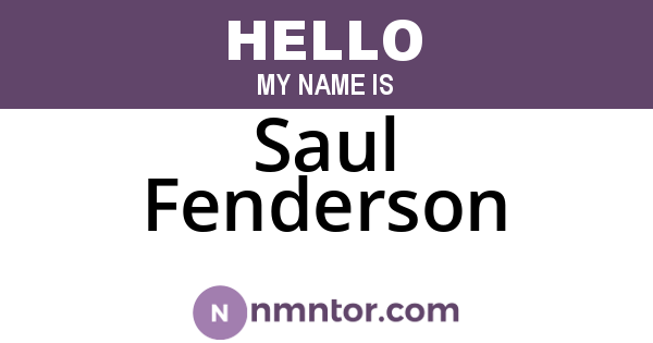 Saul Fenderson