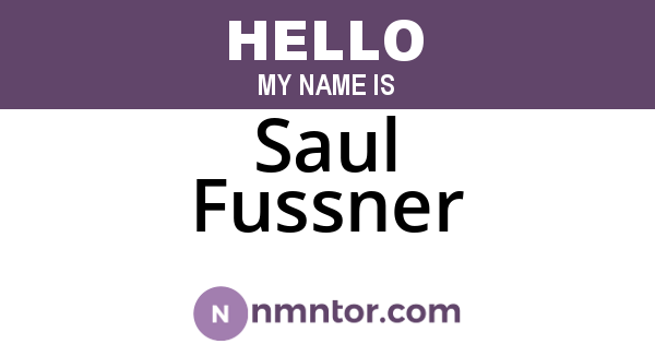 Saul Fussner