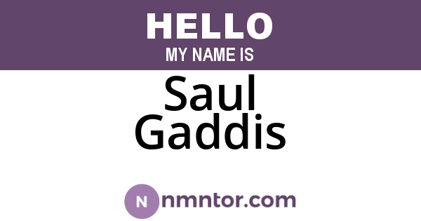 Saul Gaddis