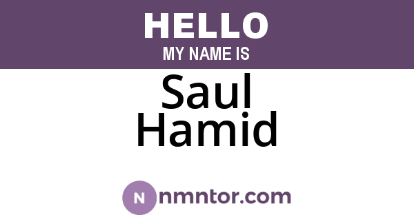 Saul Hamid