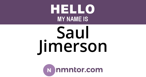 Saul Jimerson