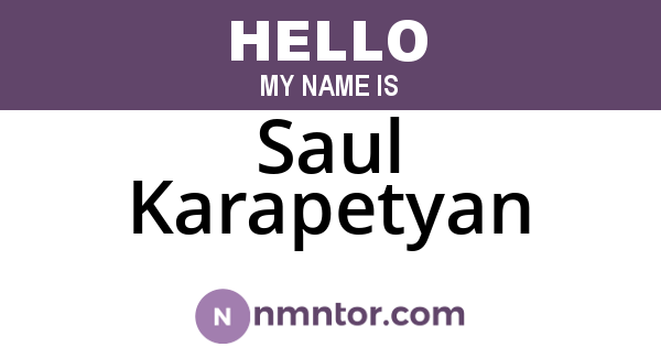 Saul Karapetyan