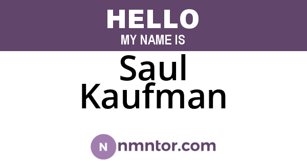 Saul Kaufman