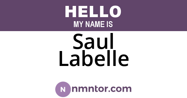 Saul Labelle