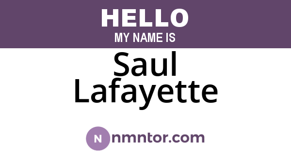 Saul Lafayette