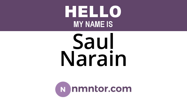 Saul Narain