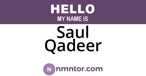 Saul Qadeer