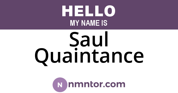 Saul Quaintance