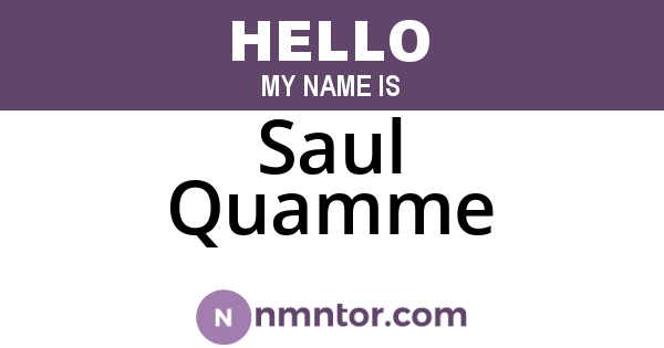 Saul Quamme