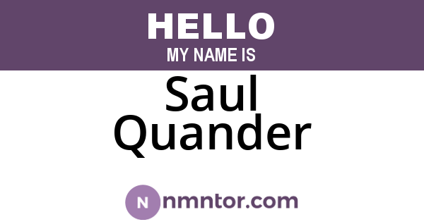 Saul Quander