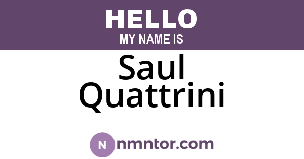 Saul Quattrini