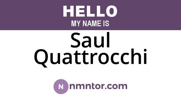 Saul Quattrocchi