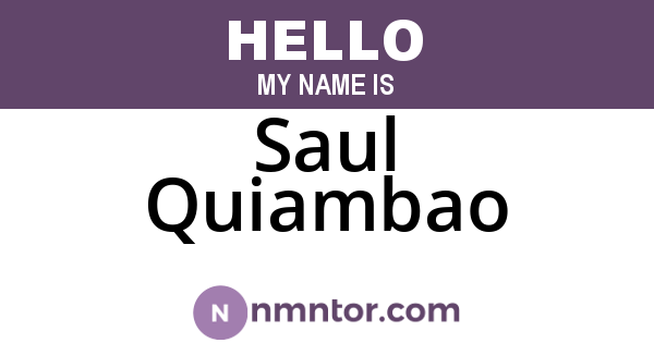 Saul Quiambao
