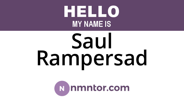 Saul Rampersad