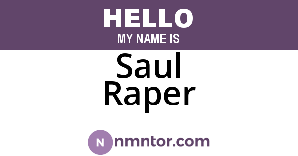 Saul Raper