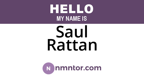 Saul Rattan