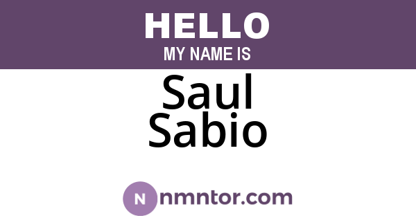 Saul Sabio