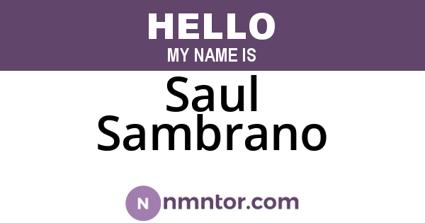 Saul Sambrano