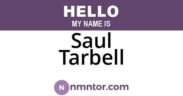 Saul Tarbell