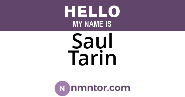 Saul Tarin