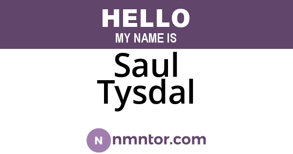 Saul Tysdal