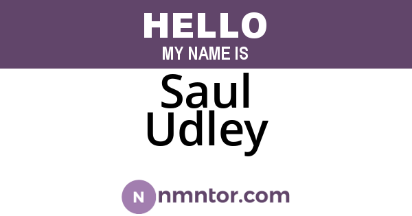 Saul Udley