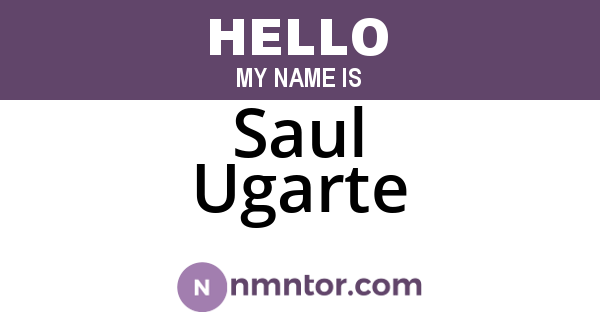 Saul Ugarte