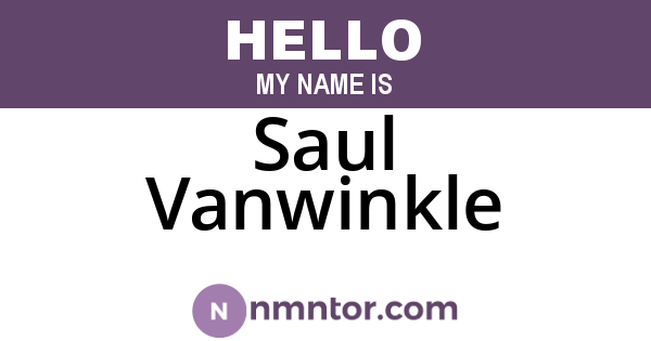 Saul Vanwinkle