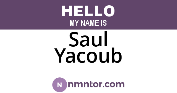 Saul Yacoub