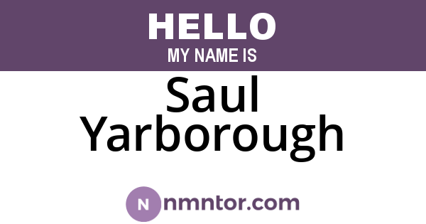 Saul Yarborough