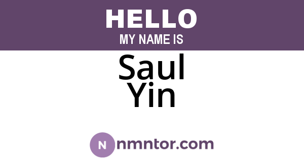 Saul Yin