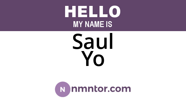 Saul Yo