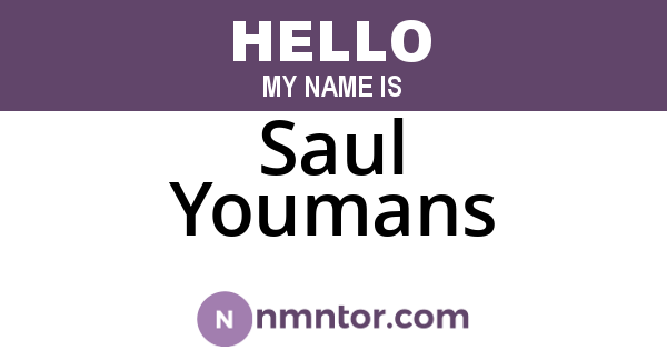Saul Youmans