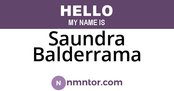 Saundra Balderrama