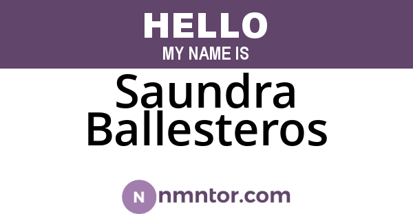 Saundra Ballesteros