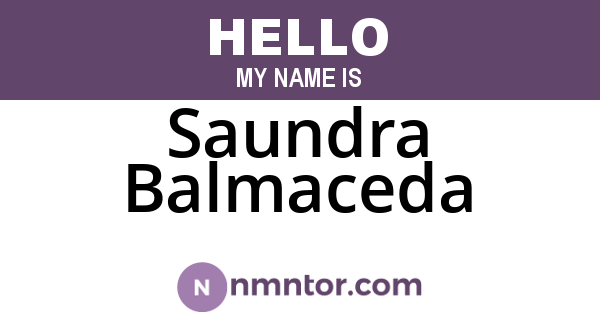 Saundra Balmaceda