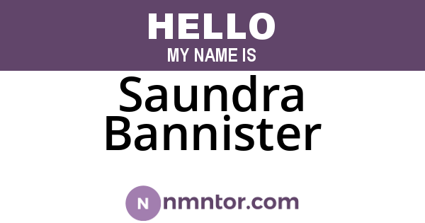 Saundra Bannister