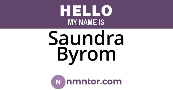 Saundra Byrom