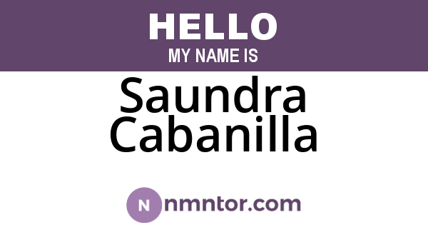Saundra Cabanilla