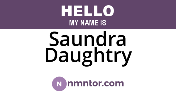 Saundra Daughtry
