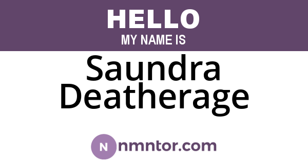 Saundra Deatherage