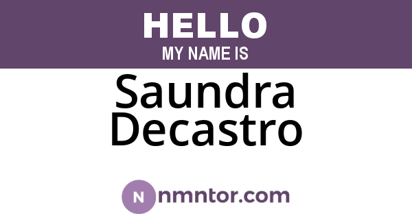 Saundra Decastro