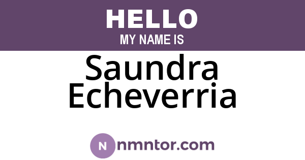Saundra Echeverria
