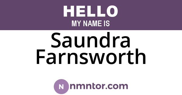 Saundra Farnsworth